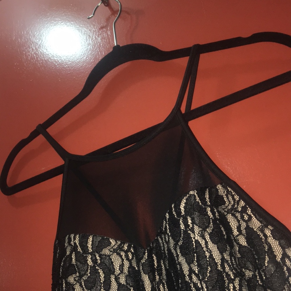 Small La Scala Mesh and Lace Evening Gown